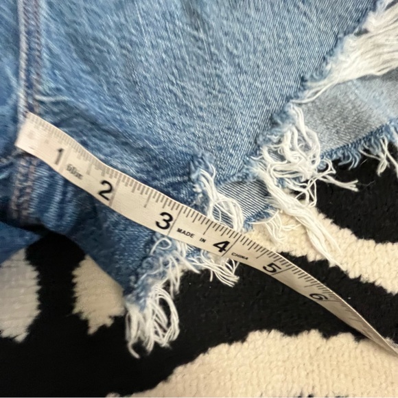 American Eagle Comfort Waist Super Hi-Rise Mom Shorts Denim Jean Shorts Size 00 - Picture 7 of 8